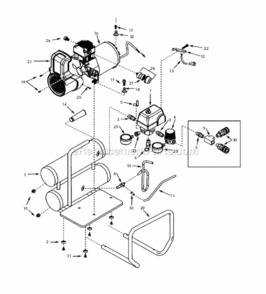 Part Location Diagram of WL012400AV Campbell Hausfeld Shroud, One-Pc No Exit